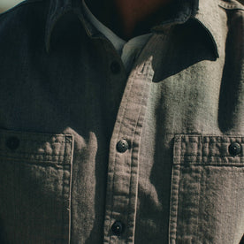 The Utility Shirt in Slate Broken Herringbone: Alternate Image 4