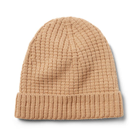 The Waffle Beanie in Camel Merino - featured image
