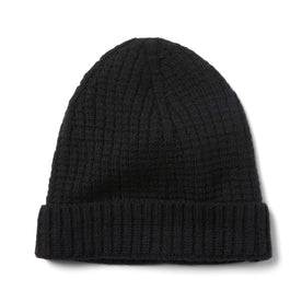 The Waffle Beanie in Coal Merino - featured image