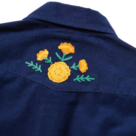 material shot of The Western Shirt in Better Together showing embroidery on back yoke
