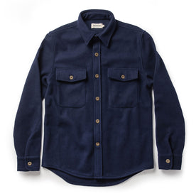 The Explorer Shirt in Navy Boiled Wool: Alternate Image 9