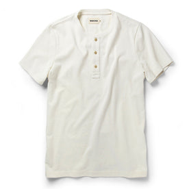 The Short Sleeve Heavy Bag Henley in Natural - featured image