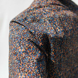 our fit model wearing The Short Sleeve Hawthorne in Flower Field
