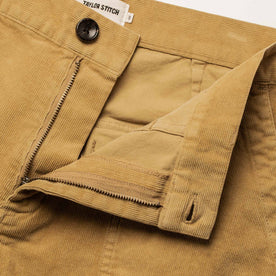 our fit model wearing The Trail Short in Khaki Cord