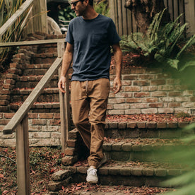 The Après Pant in British Khaki Seersucker - featured image