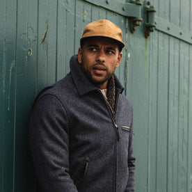 our fit model wearing The Ball Cap in British Khaki
