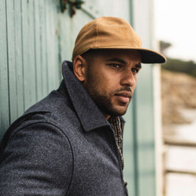 our fit model wearing The Ball Cap in British Khaki