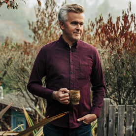 The Jack in Maroon Brushed Oxford - featured image