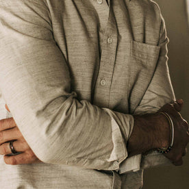 our fit model wearing The California in Natural Hemp