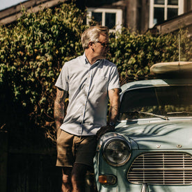 The Short Sleeve Jack in Washed Blue Oxford: Alternate Image 1