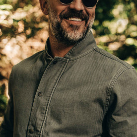 The Bomber Jacket in Washed Slate Herringbone: Alternate Image 5