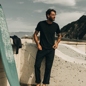The Merino Tee in Heather Black - featured image