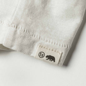 material shot of logo stitch