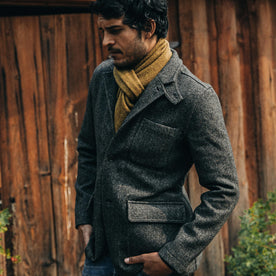 The Gibson Jacket in Charcoal Birdseye Wool: Alternate Image 10