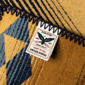 material shot of blanket—made in USA stitching