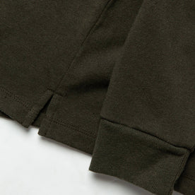 material shot of shirt bottom and sleeve