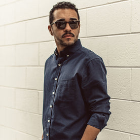 Our fit model wearing The Jack in Cross Jacquard.