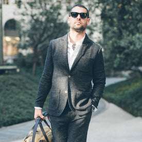 The Telegraph Jacket in Charcoal Tweed Herringbone: Alternate Image 7