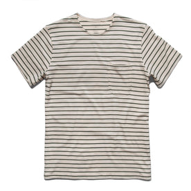 The Mercerized Merino Tee in Forest Stripe: Featured Image