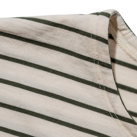 The Mercerized Merino Tee in Forest Stripe: Alternate Image 4