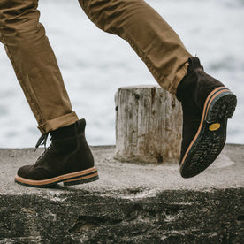 The Moto Boot in Weatherproof Chocolate Suede: Alternate Image 7