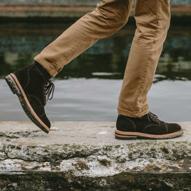 The Moto Boot in Weatherproof Chocolate Suede: Alternate Image 3