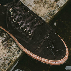 The Moto Boot in Weatherproof Chocolate Suede: Alternate Image 5