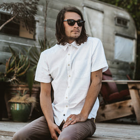 The Short Sleeve California in White Spacedye: Alternate Image 1