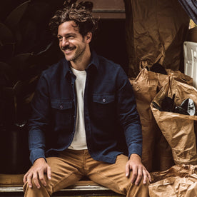 The Utility Shirt in Navy Jacquard - featured image