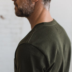 The Heavy Bag Tee in Prevent Fires worn by our fit model in Sea Ranch, California