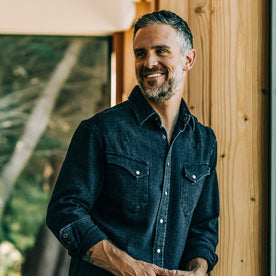 The Western Shirt in Indigo Crepe - featured image