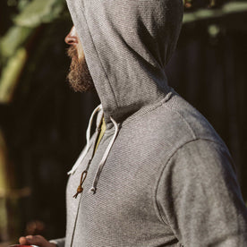Our fit model in his backyard next to the ocean.
