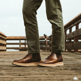 Our fit model wearing the Ranch Low in Whiskey.