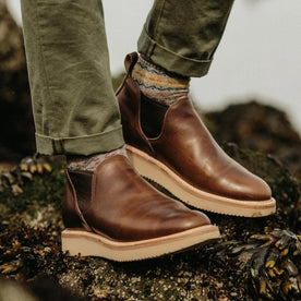 Our fit model wearing the Ranch Low in Whiskey.