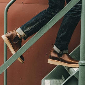 Our fit model wearing the Ranch Low in Whiskey.