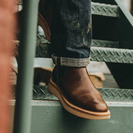 Our fit model wearing the Ranch Low in Whiskey.
