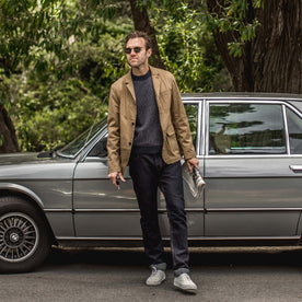 Our fit model in front of his BMW