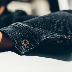 Detail shot of the fit models cuff