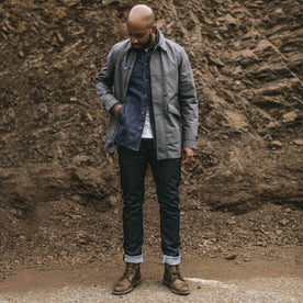 Our fit model wearing the Primrose jacket.