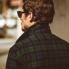 The fit model showing the back of the Coit jacket