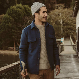 The Maritime Shirt Jacket in Navy - featured image