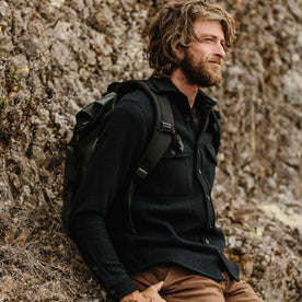 The Summit Shirt in Heather Navy Waffle: Alternate Image 1