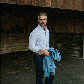 The Jack in Navy University Stripe Oxford - featured image