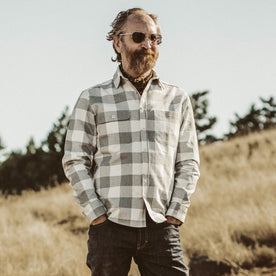 The Moto Utility Shirt in Ash & Natural Plaid - featured image