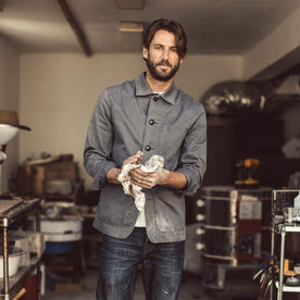 The fit model at the ceramic shop