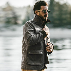 The Rover Jacket in Chocolate Beeswaxed Canvas: Alternate Image 1