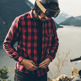The Moto Utility Shirt in Red Buffalo Plaid: Alternate Image 1