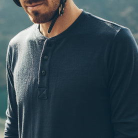 The Merino Henley in Indigo: Alternate Image 2