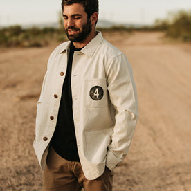 The Fourtillfour Ojai Jacket in Natural Reverse Sateen: Alternate Image 1