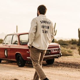 The Fourtillfour Ojai Jacket in Natural Reverse Sateen: Alternate Image 3
